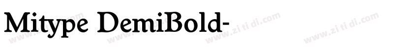 Mitype DemiBold字体转换